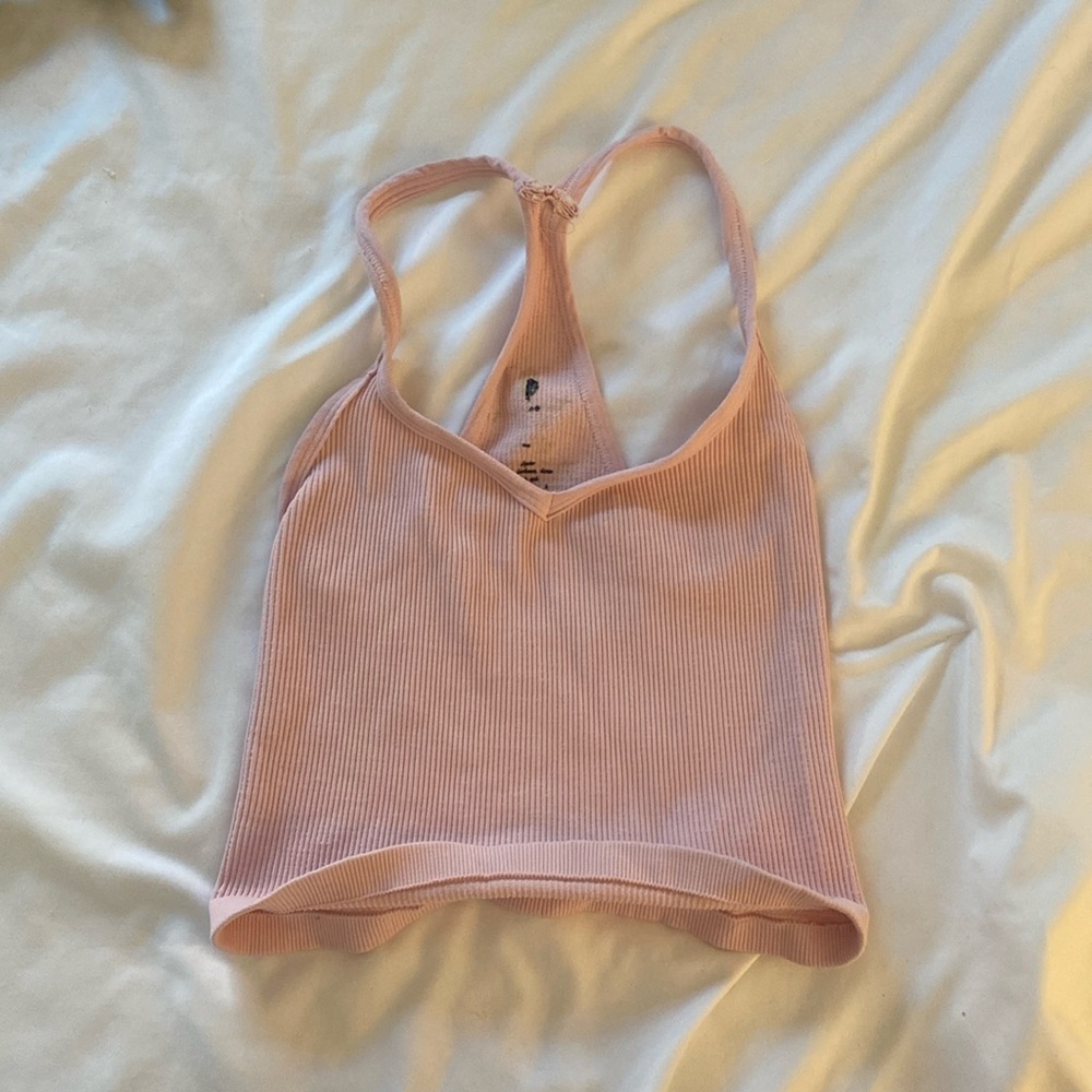 Free people intimates brami ribbed Barbie light pink